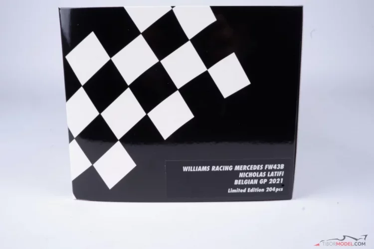 Williams FW43B - Nicholas Latifi (2021), 9. hely Belga Nagydíj, 1:18 Minichamps