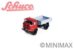 IFA W50 HA platós (1965) piros, 1:32 Schuco