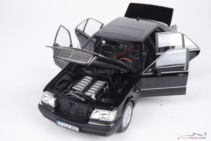 Mercedes S600 (1997) čierny, 1:18 Norev