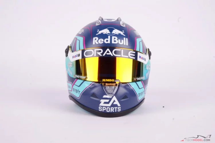 Max Verstappen 2023 Miami GP, Red Bull helmet, 1:2 Schuberth
