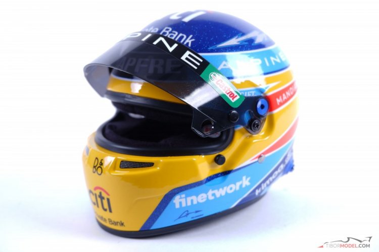 Fernando Alonso 2021 Alpine prilba, 1:2 Bell