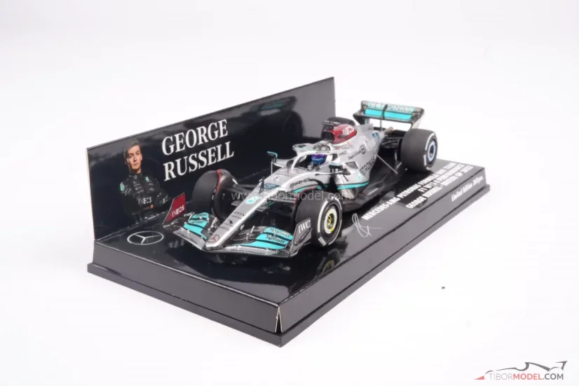Mercedes W13 - George Russell (2022), Brit Nagydíj, 1:43 Minichamps