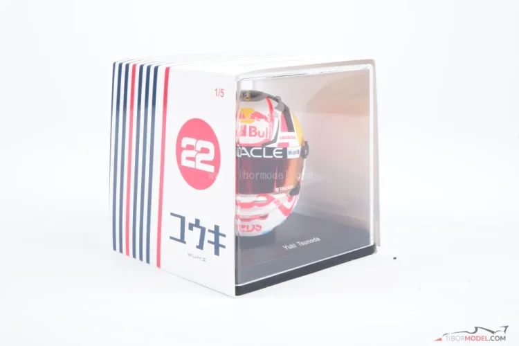 Yuki Tsunoda 2025 Japán Nagydíj mini sisak, Red Bull, 1:5 Spark