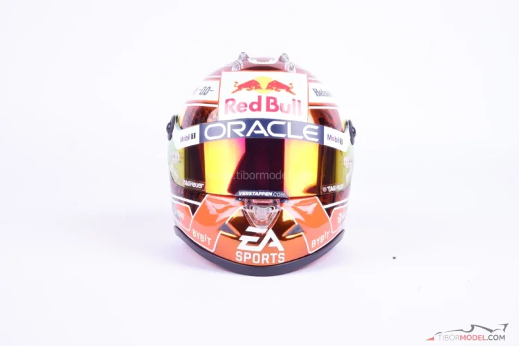 Max Verstappen 2024 narancssárga mini sisak , Red Bull, 1:2 Schuberth