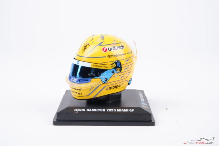 Lewis Hamilton 2025 VC Miami mini prilba, Ferrari, 1:5 Looksmart