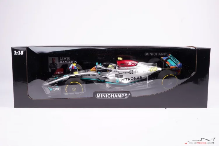 Mercedes W13 - Lewis Hamilton (2022), VC Miami, 1:18 Minichamps