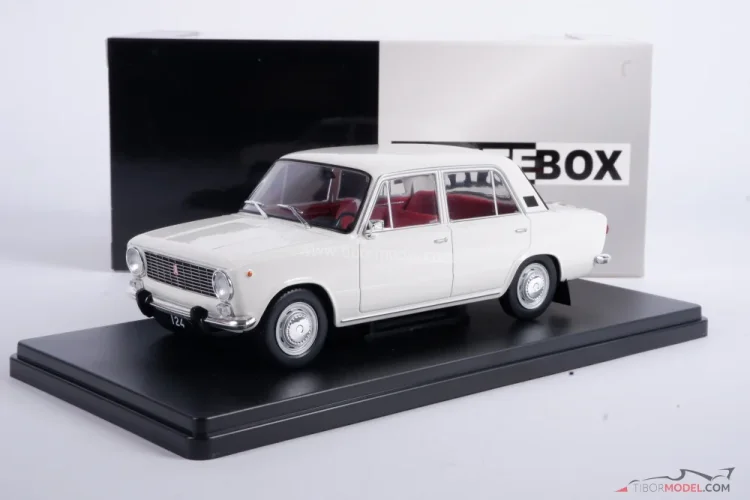 Fiat 124 (1970) white, 1:24 Whitebox