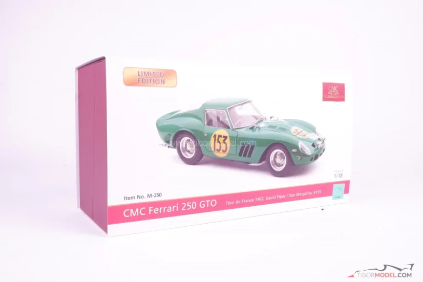 Ferrari 250 GTO - D. Piper /D. Margulies, Tour de France 1962, 1:18 CMC
