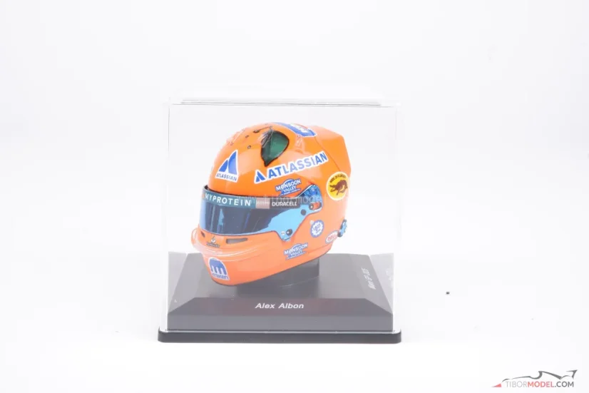 Alex Albon 2025 Miami Nagydíj mini sisak, Williams Racing, 1:5 Spark