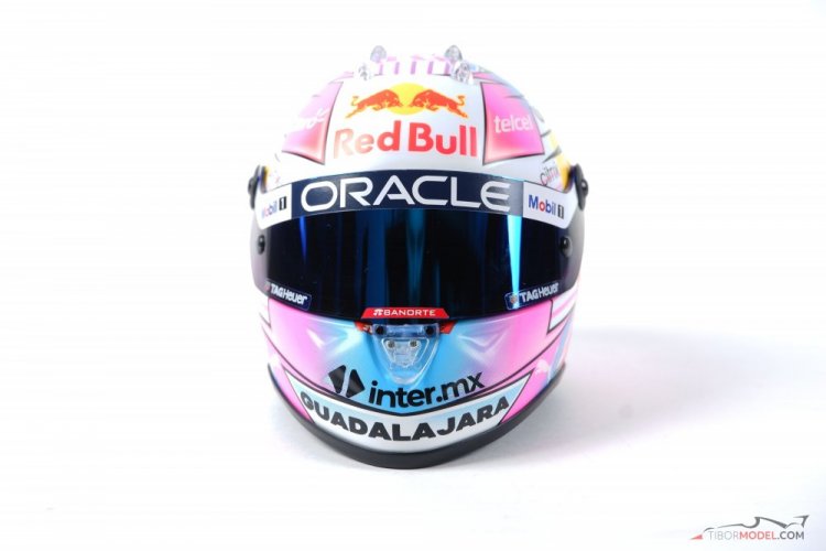 Sergio Perez 2022 Miami GP, Red Bull Racing mini helmet, 1:2 Schuberth