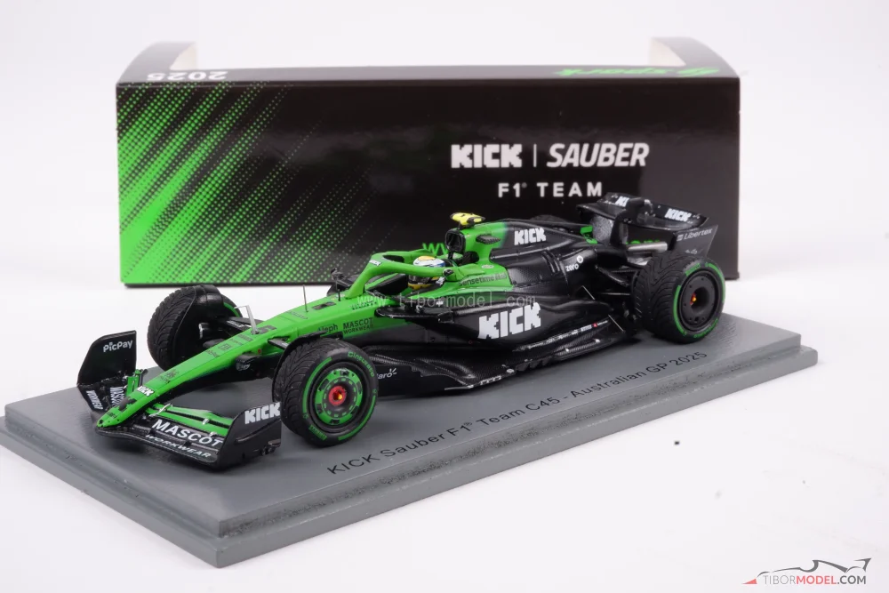 Model Sauber C45 Gabriel Bortoleto, 2025, 1:43 Spark | Tibormodel.com