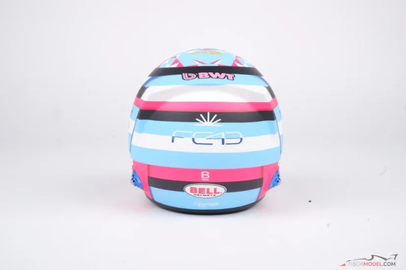 Franco Colapinto 2026 mini helmet, Alpine, 1:2 Bell