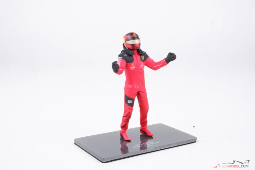 Carlos Sainz 2023 pilóta figura, Szingapúri Nagydíj, Ferrari, 1:18