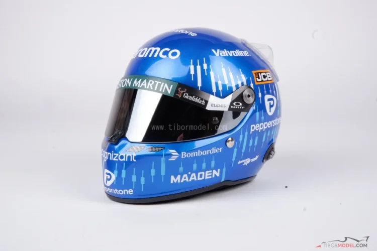Lance Stroll 2025 Australian GP mini helmet, Aston Martin, 1:2 Stilo