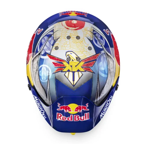 Takamoto Katsuta 2025 Toyota WRC mini helmet, 1:2 Stilo