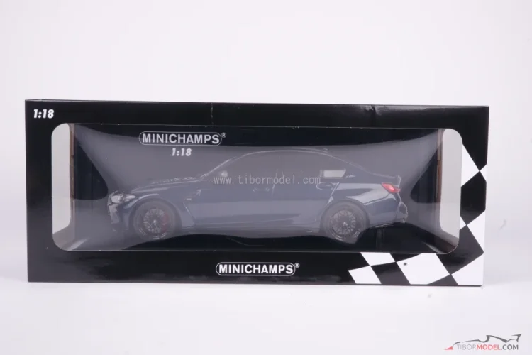 BMW M3 (2020) kék, 1:18 Minichamps