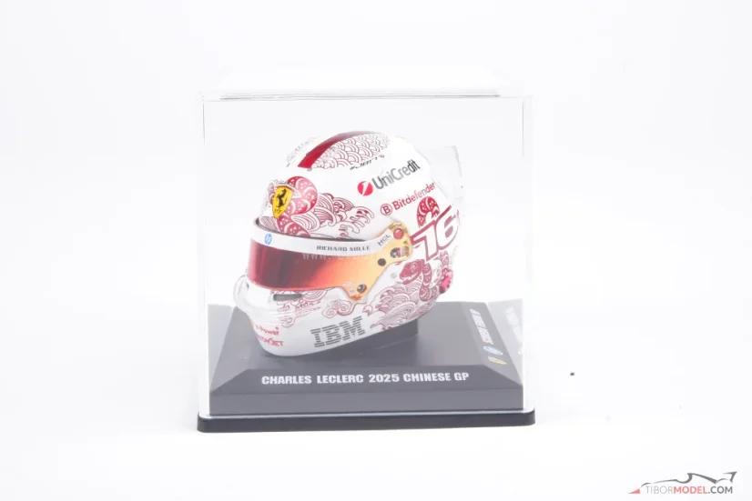 Charles Leclerc 2025 Chinese GP mini helmet, Ferrari, 1:5 Looksmart