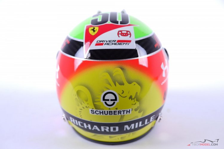 Mick Schumacher 2020 Abu Dhabi Haas helmet, 1:2 Schuberth