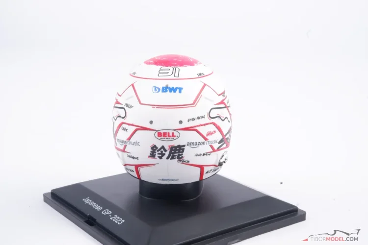 Esteban Ocon 2023, Japanese GP, Alpine helmet, 1:5 Spark