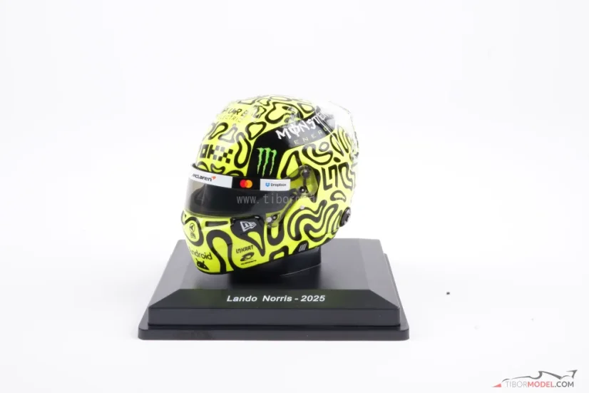 Lando Norris 2025 mini prilba, McLaren, 1:5 Spark