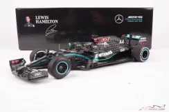 Mercedes W11 - Lewis Hamilton (2020), British GP, with flat tyre, 1:18 Minichamps