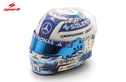 George Russell 2026 Chinese GP mini helmet, Mercedes, 1:5 Spark