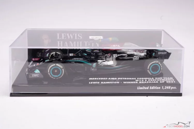 Mercedes W12 - Lewis Hamilton (2021), VC Brazílie, 1:43 Minichamps