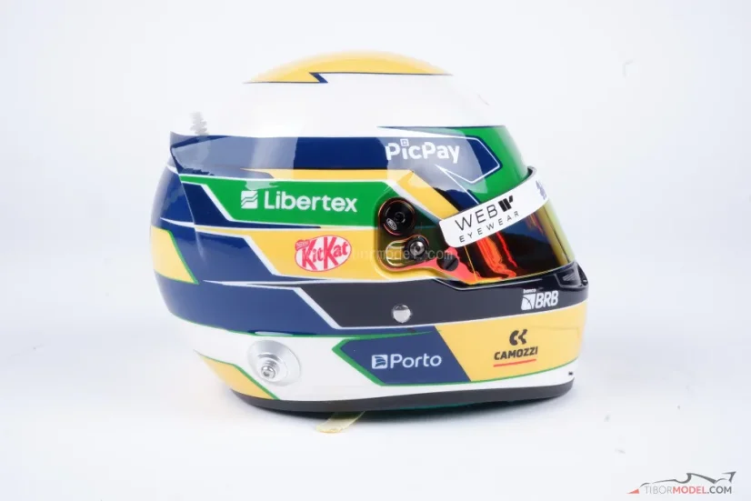 Gabriel Bortoleto 2025 Kick Sauber mini helmet, 1:2 Bell