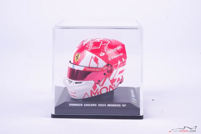 Charles Leclerc 2024 Monaco GP mini helmet, Ferrari, 1:5 Looksmart