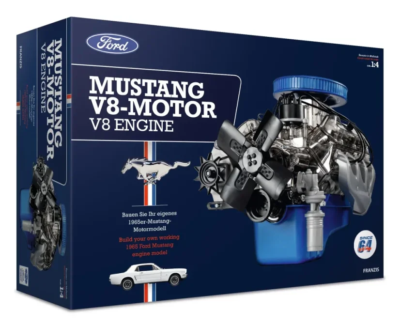 Ford Mustang V8 motor - stavebnica funkčného modelu motora v mierke 1:3
