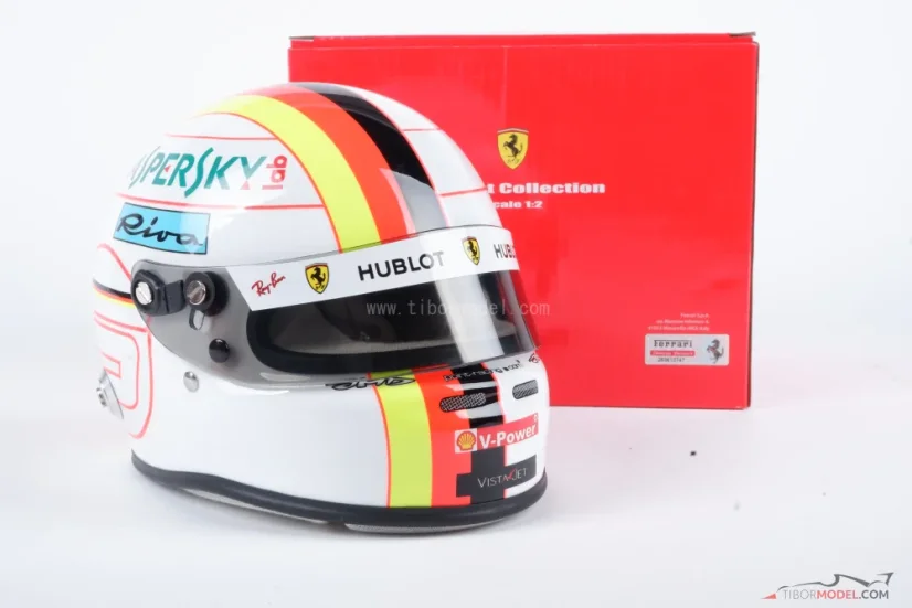 Sebastian Vettel 2019 mini přilba, Scuderia Ferrari, 1:2 Arai