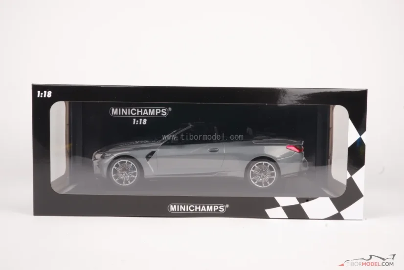 BMW M4 Cabriolet (2021) grey, 1:18 Minichamps