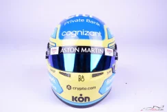 Fernando Alonso 2023 Aston Martin helmet, 1:2 Bell