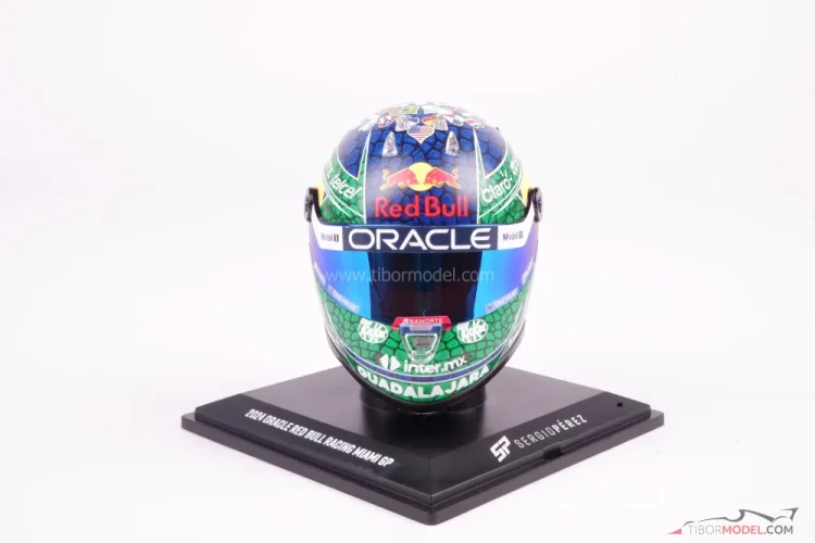 Sergio Perez 2024 Miami GP Red Bull mini helmet, 1:4 Schuberth