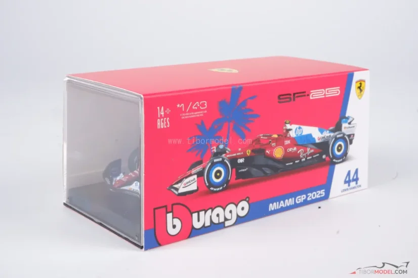 Ferrari SF-25 - Lewis Hamilton (2025) Miami, 1:43 BBurago Signature