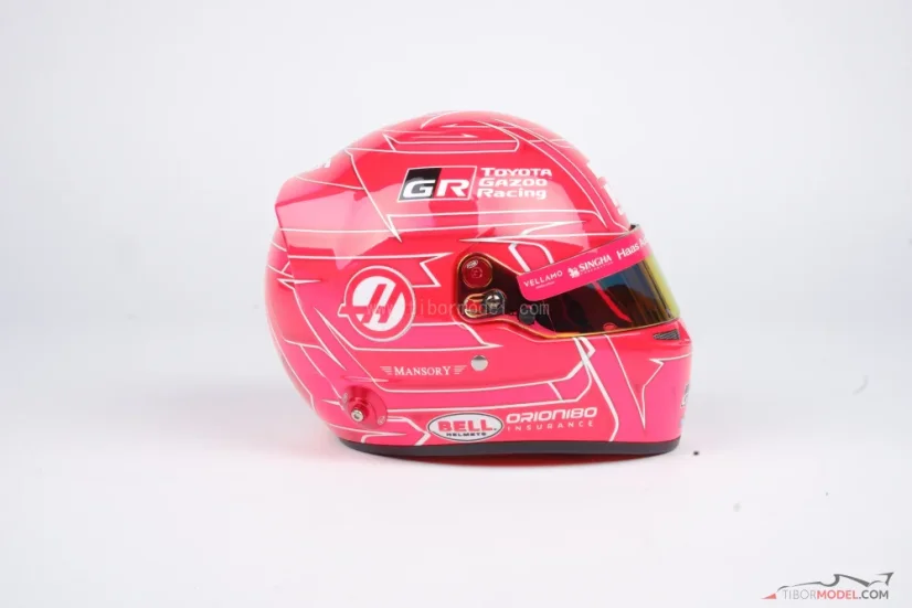 Esteban Ocon 2026 mini helmet, Haas, 1:2 Bell