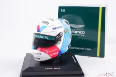 Lance Stroll 2024 VC Velké Británie, Aston Martin přilba, 1:5 Spark