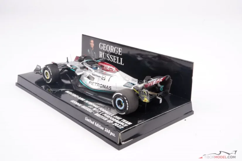 Mercedes W13 - George Russell (2022), Brit Nagydíj, 1:43 Minichamps