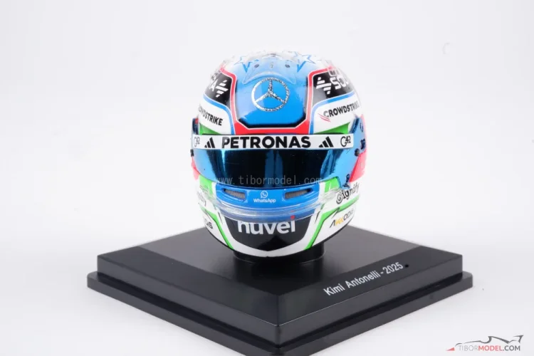 Kimi Antonelli 2025 mini přilba, Mercedes, 1:5 Spark