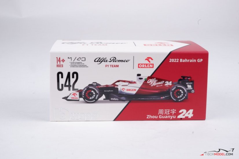 Alfa Romeo C42 - Guanyu Zhou (2022), 1:43 BBurago Signature