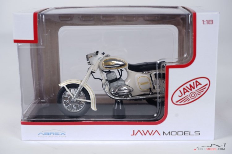 Jawa 350 Kyvacka Automatic fehér (1966), 1:18 Abrex
