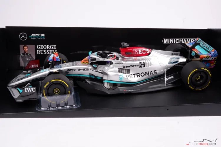 Mercedes W13 - George Russell (2022), Miami Nagydíj, 1:18 Minichamps