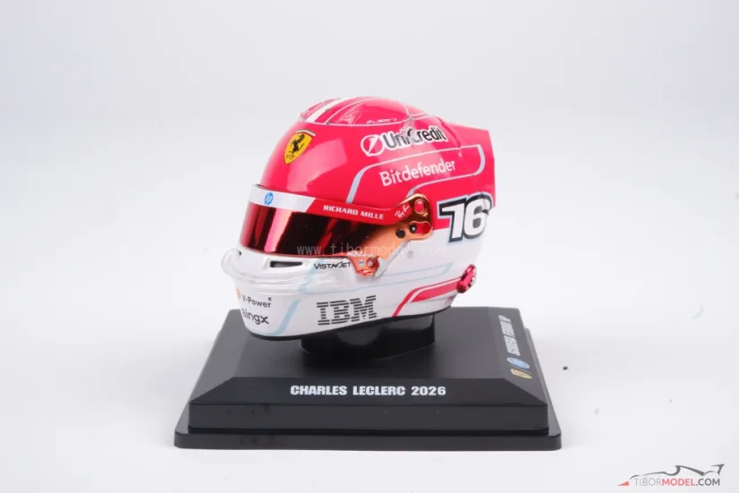 Charles Leclerc 2026 mini helmet, Ferrari, 1:5 Looksmart