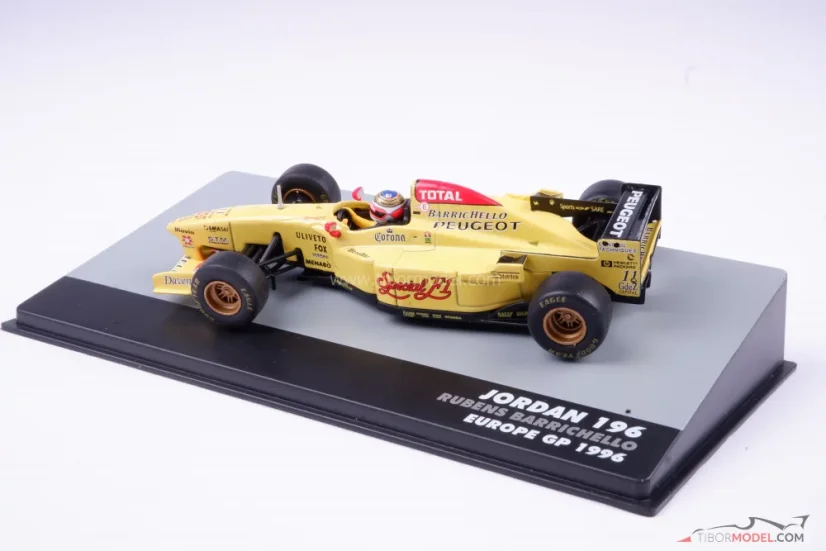 Jordan 196 - Rubens Barrichello (1996), VC Európy, 1:43 Altaya