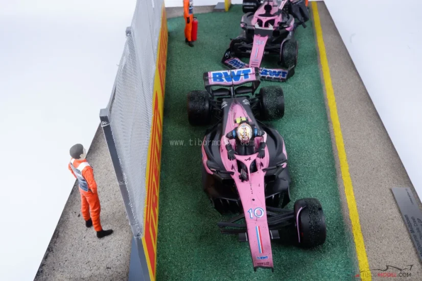 Dioráma Alpine A523 - Gasly & Ocon baleset 2023 Ausztrália, 1:18
