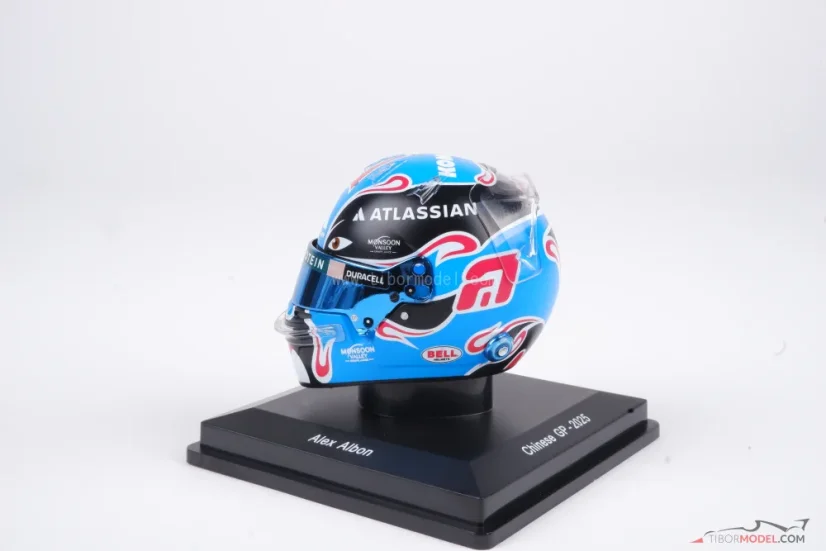 Alexander Albon 2025 VC Číny mini přilba, Williams, 1:5 Spark