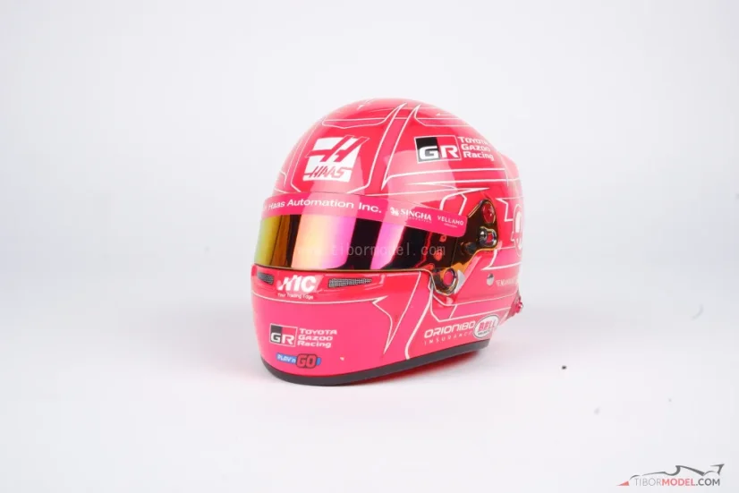 Esteban Ocon 2026 mini helmet, Haas, 1:2 Bell
