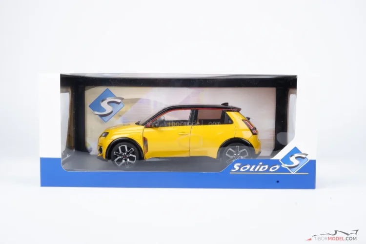 Renault 5 E-tech (2024) sárga, 1:18 Solido
