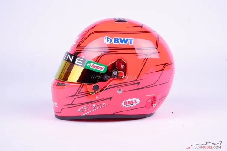 MINI HELMET 1/2 - CASQUE ESTEBAN OCON - ALPINE 2023 4100232