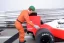 Diorama McLaren MP4/4 - A. Senna nehoda VC Monaka 1988, 1:18